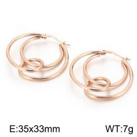 SS Rose Gold-Plating Earring