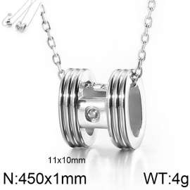 Stainless Steel Stone & Crystal Necklace