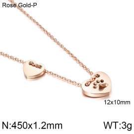 SS Rose Gold-Plating Necklace