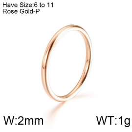 Stainless Steel Rose Gold-plating Ring