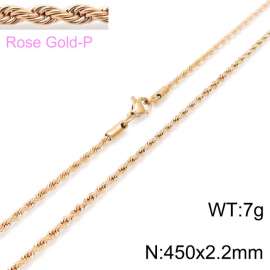 SS Rose Gold-Plating Necklace