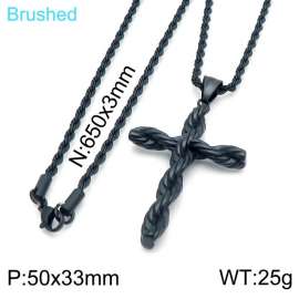 Stainless Steel Black-plating Necklace