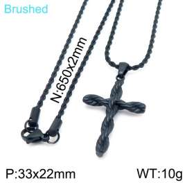 Stainless Steel Black-plating Necklace