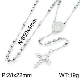 Stainless Steel Rosary Necklace