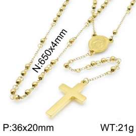 Stainless Steel Rosary Necklace