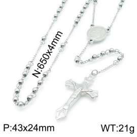 Stainless Steel Rosary Necklace