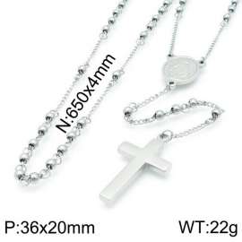 Stainless Steel Rosary Necklace