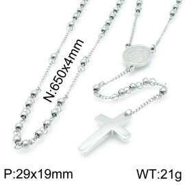 Stainless Steel Rosary Necklace