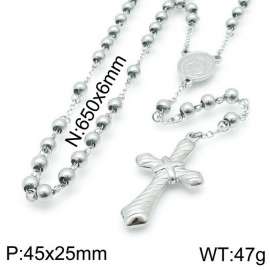 Stainless Steel Rosary Necklace