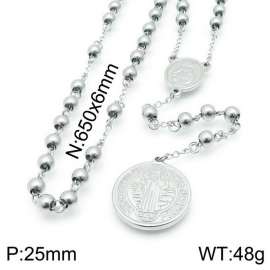 Stainless Steel Rosary Necklace