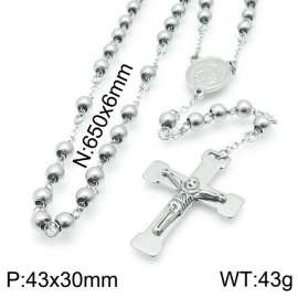 Stainless Steel Rosary Necklace