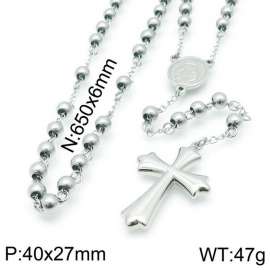 Stainless Steel Rosary Necklace