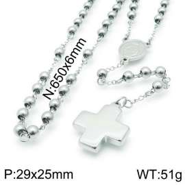 Stainless Steel Rosary Necklace