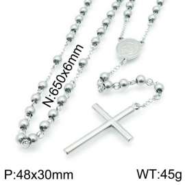 Stainless Steel Rosary Necklace