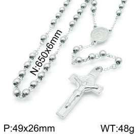 Stainless Steel Rosary Necklace