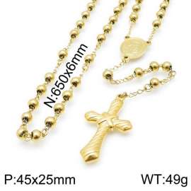 Stainless Steel Rosary Necklace