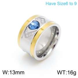 Stainless Steel Stone&Crystal Ring