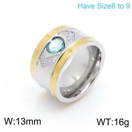 Stainless Steel Stone&Crystal Ring