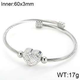 Stainless Steel Stone Bangle