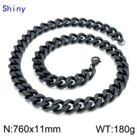 Stainless Steel Black-plating Necklace