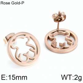 SS Rose Gold-Plating Earring