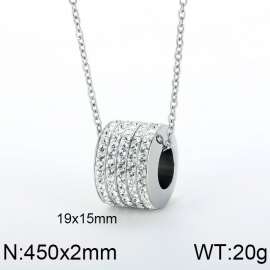 Stainless Steel Stone & Crystal Pendant