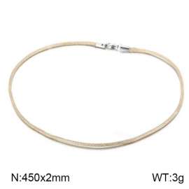 Stainless Steel Clasp with Fabric Cord