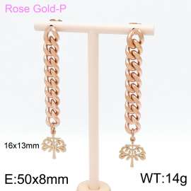 SS Rose Gold-Plating Earring