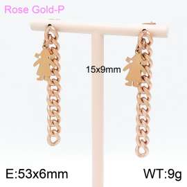 SS Rose Gold-Plating Earring