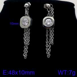 Stainless Steel Stone&Crystal Earring