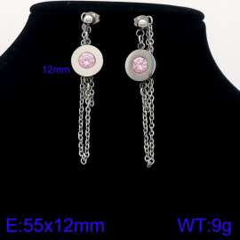 Stainless Steel Stone&Crystal Earring