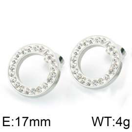 Stainless Steel Stone&Crystal Earring