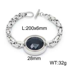 Stainless Steel Stone Bracelet