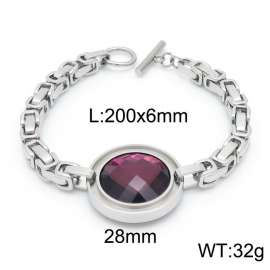 Stainless Steel Stone Bracelet