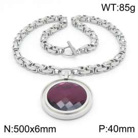 Stainless Steel Stone Necklace