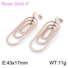 SS Rose Gold-Plating Earring