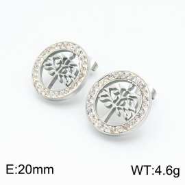 Stainless Steel Stone&Crystal Earring