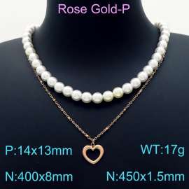 SS Rose Gold-Plating Necklace