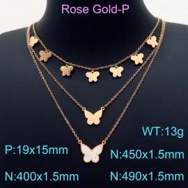 SS Rose Gold-Plating Necklace