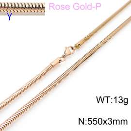 SS Rose Gold-Plating Necklace