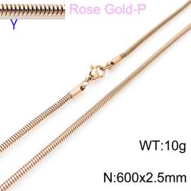 SS Rose Gold-Plating Necklace