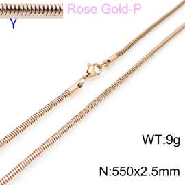 SS Rose Gold-Plating Necklace