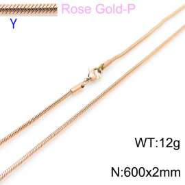 SS Rose Gold-Plating Necklace