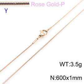 SS Rose Gold-Plating Necklace