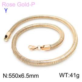 SS Rose Gold-Plating Necklace