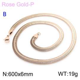 SS Rose Gold-Plating Necklace