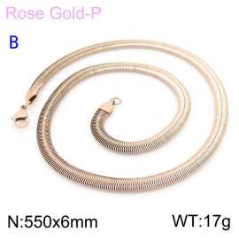 SS Rose Gold-Plating Necklace