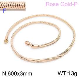 SS Rose Gold-Plating Necklace