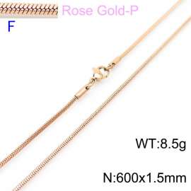 SS Rose Gold-Plating Necklace