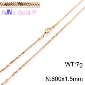 SS Rose Gold-Plating Necklace